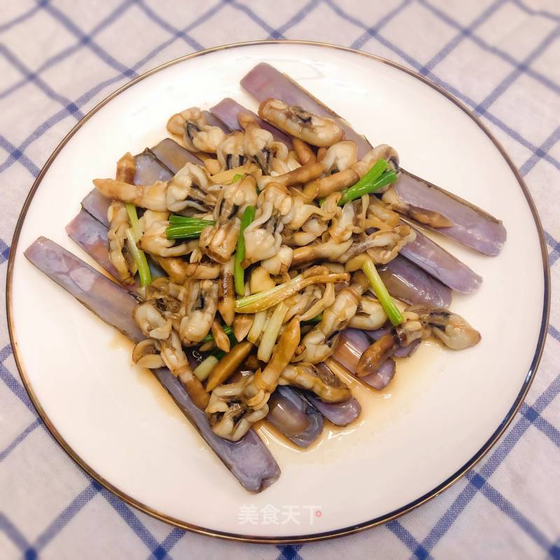 Fried Razor Clams with Ginger Onion recipe
