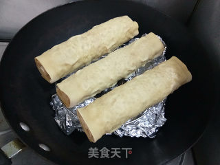 Smoked Bean Curd Meat Roll recipe