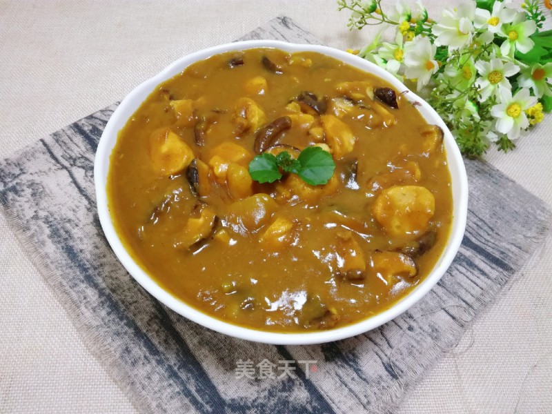 Curry Potatoes and Mushroom Chicken Balls recipe