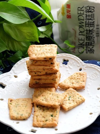 Chives Sesame Soda Crackers recipe
