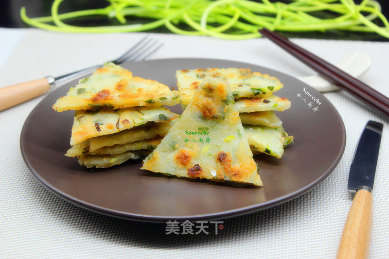 #春食野菜香#wild Onion Pancake recipe