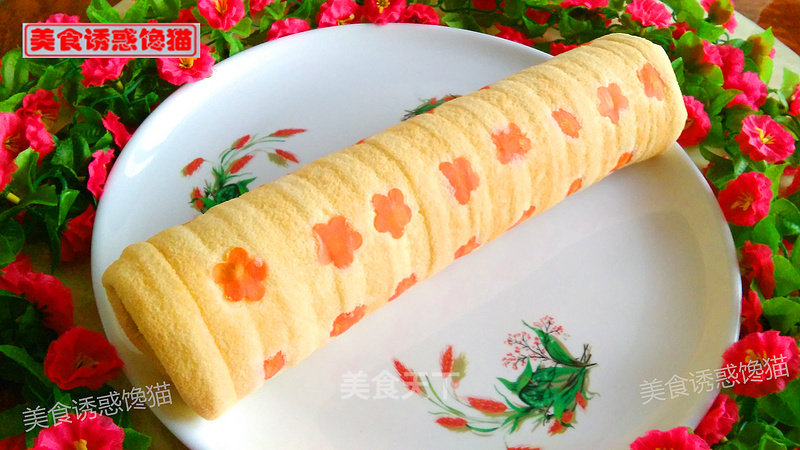 Pork Floss Purple Sweet Potato Cake Roll recipe