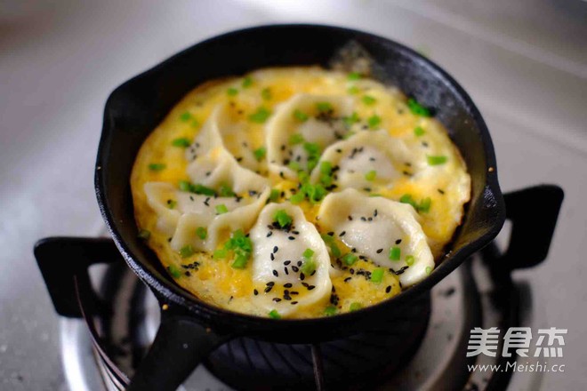 Fried Dumplings and Eggs recipe