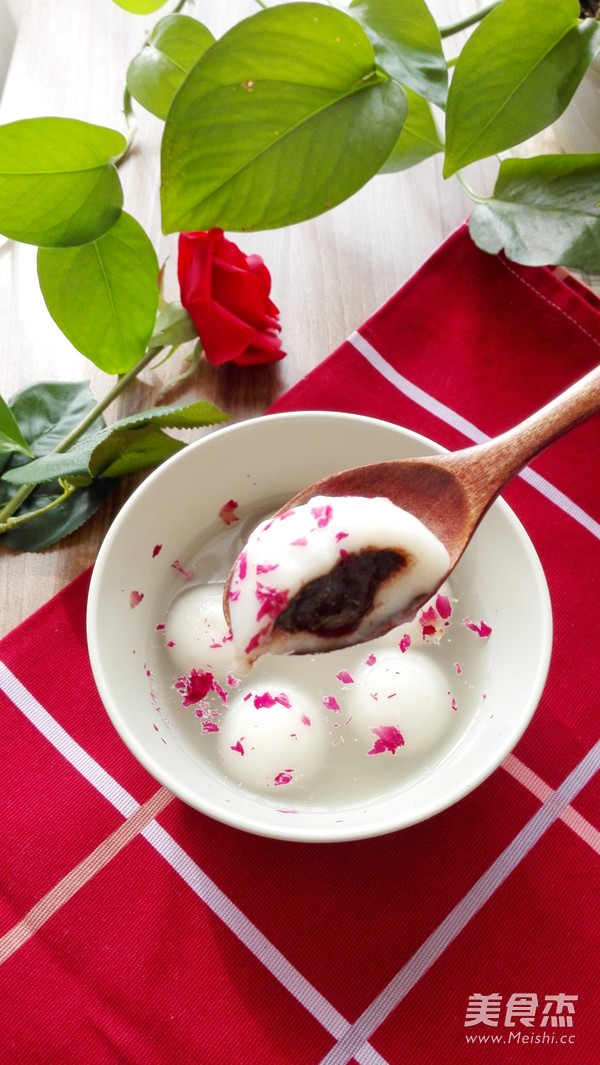 Rose Honey Glutinous Rice Balls recipe