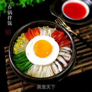 #花样美食#～stone Pot Bibimbap recipe