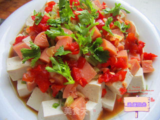 Tofu with Chopped Pepper and Coriander recipe