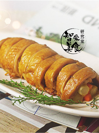 Good Luck in The Year of The Rooster! Rice Cake Chicken Roll recipe