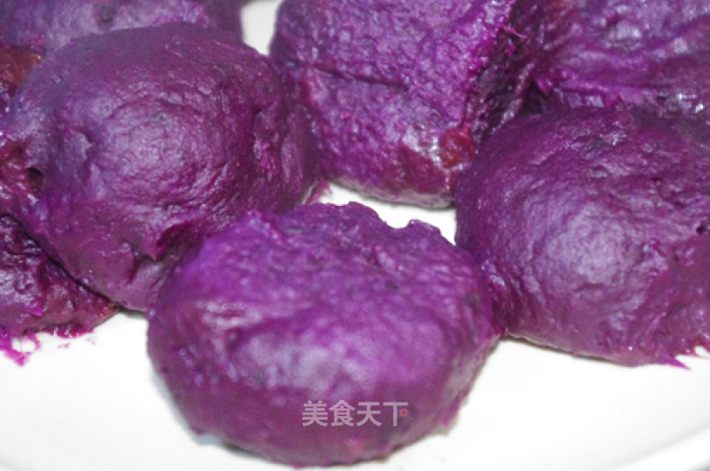 Purple Sweet Potato Meatballs recipe