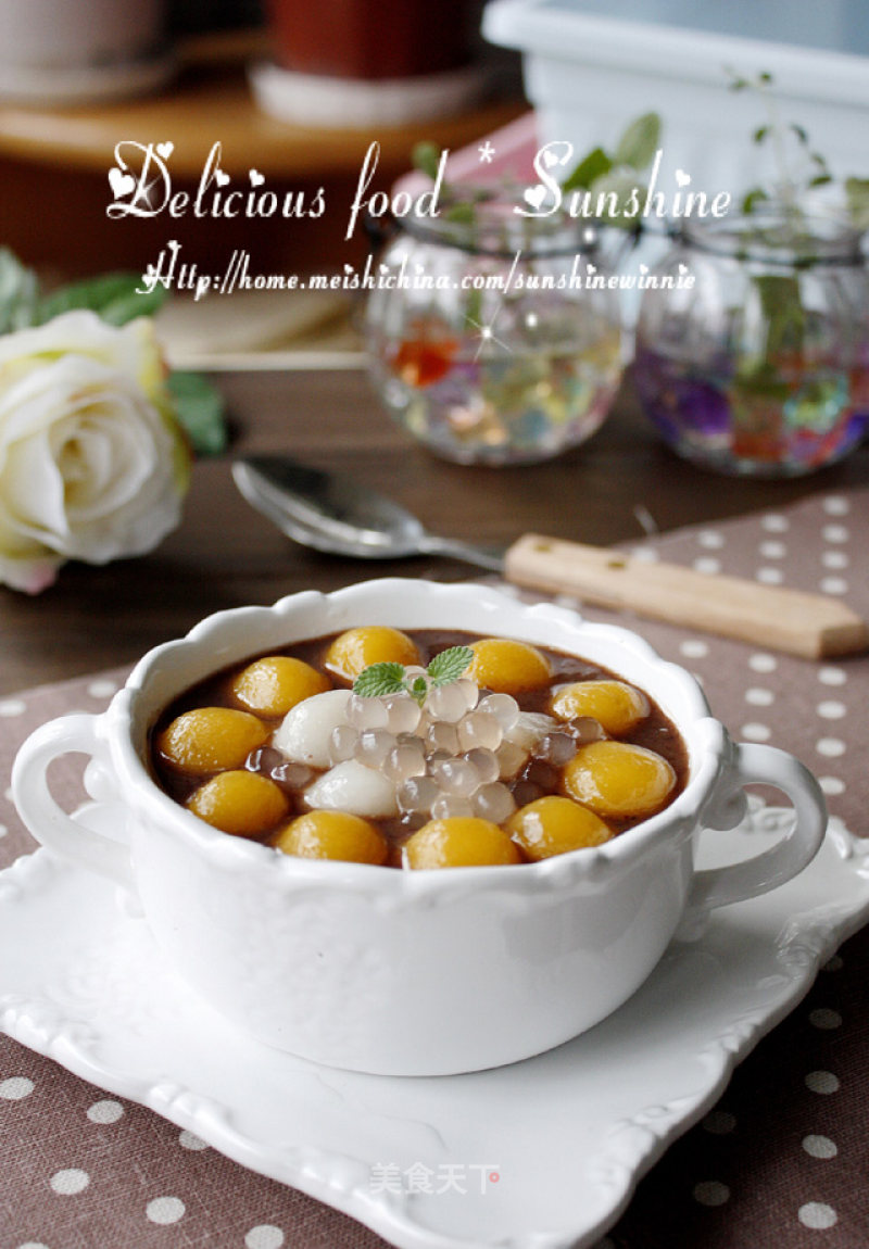 Dessert Regardless of Season-red Bean Paste Taro Balls recipe