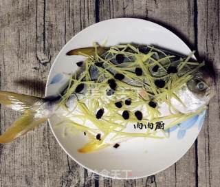 Traditional Cantonese Cuisine Steamed Golden Pomfret#肉肉厨 recipe