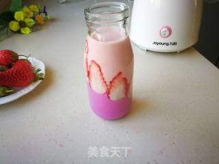 Strawberry Purple Potato Milkshake recipe