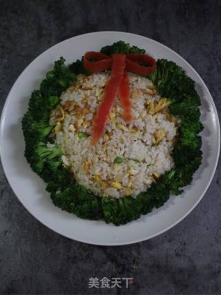 Christmas Garland Fried Rice recipe