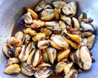 Green Onions with Mussels recipe