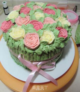 Rose Bouquet Sponge Cake recipe