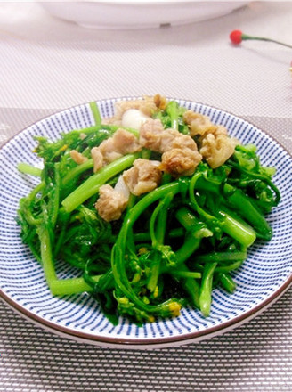 Stir-fried Choy Sum with Lard Residue recipe