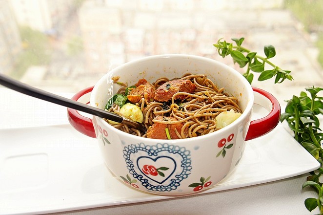 Soba with Sirloin and Sauerkraut recipe