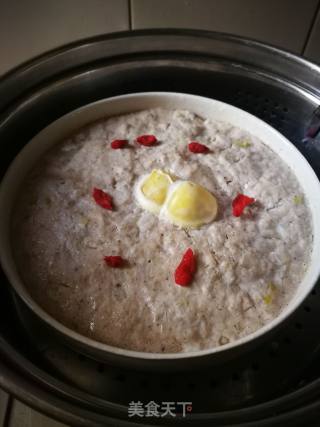 Salted Egg Steamed Minced Pork recipe