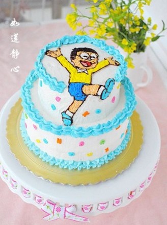 Nobita Birthday Cake recipe