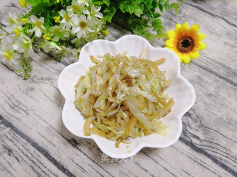 #快手素菜#shredded Cabbage in Oyster Sauce recipe