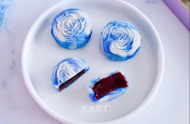 Blue and White Porcelain Snowy Mooncake recipe