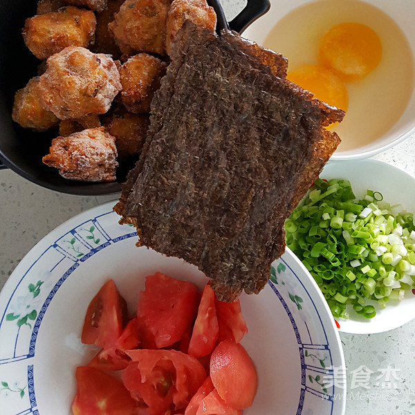 Seaweed Meatballs and Egg Drop Soup recipe