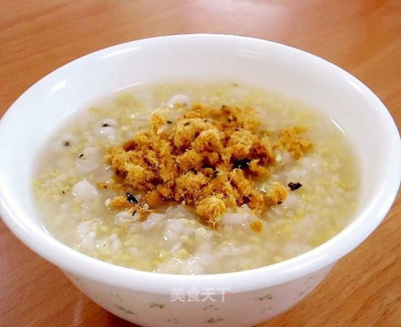 Yun Selenium Golden Coix Seed Pork Floss Congee recipe