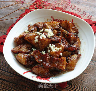 Home Cooking-roasted Eggplant with Sauce-flavored Pork Slices recipe