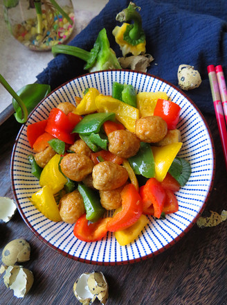 Stir-fried Quail Eggs with Bell Peppers recipe