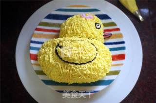 #aca烤明星大赛#little Yellow Duck Light Yogurt Cake recipe