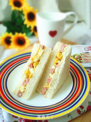 [trial Report of Chobe Series Products] Corn Salad Sandwich recipe