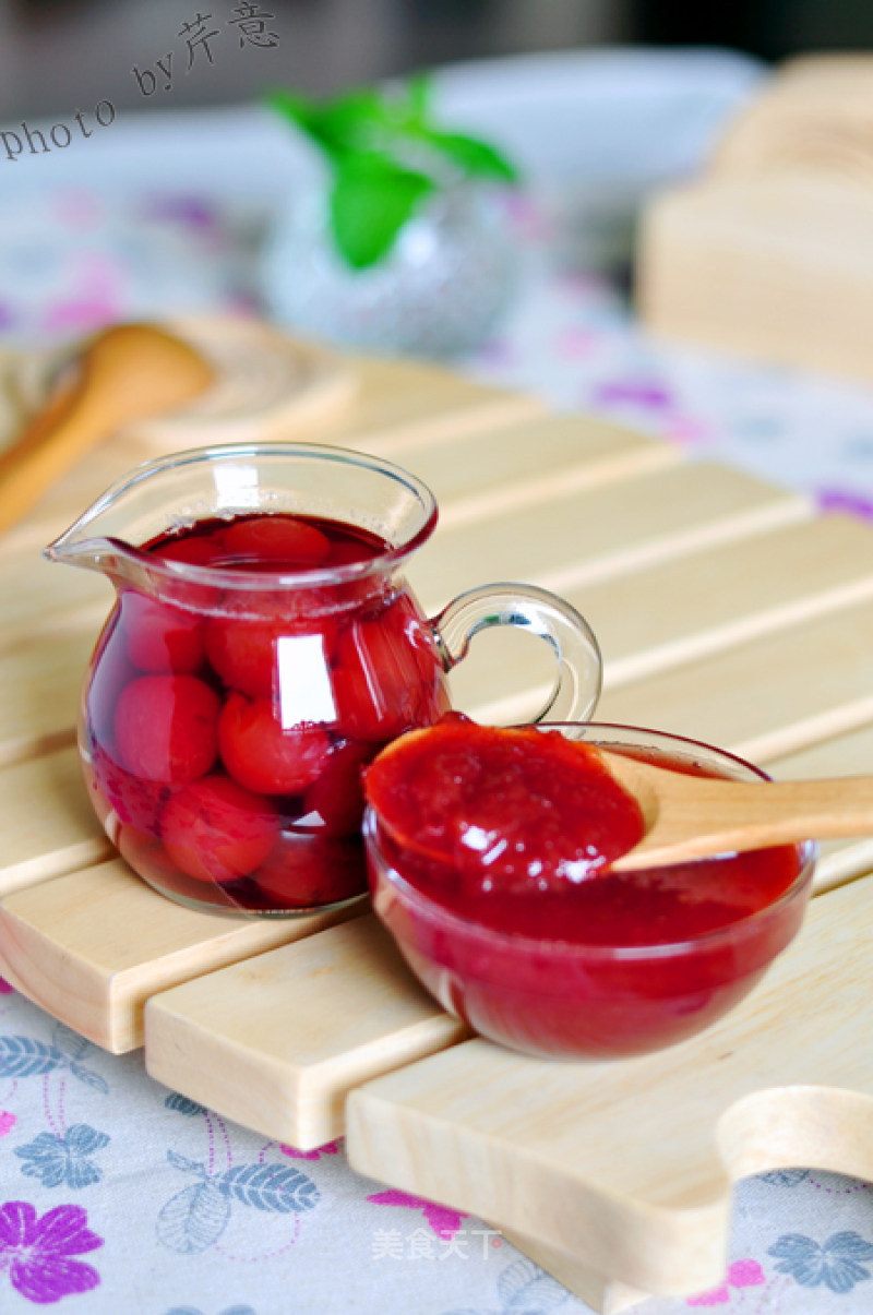 Sweetened Cherries and Cherry Jam recipe