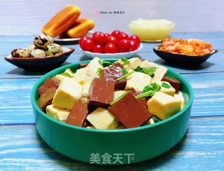 Pig's Blood Stewed Tofu#food Trimmings to Make A Big Meal# recipe