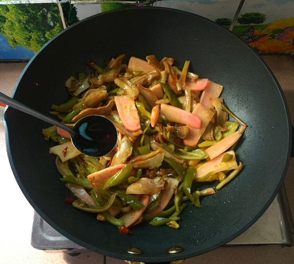 Fried Pork Belly with Kimchi recipe