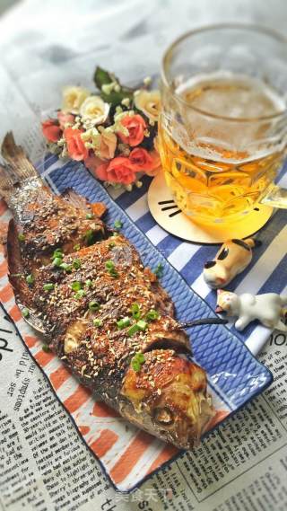 #aca烤明星大赛# Spicy Grilled Crucian Carp with Cumin recipe