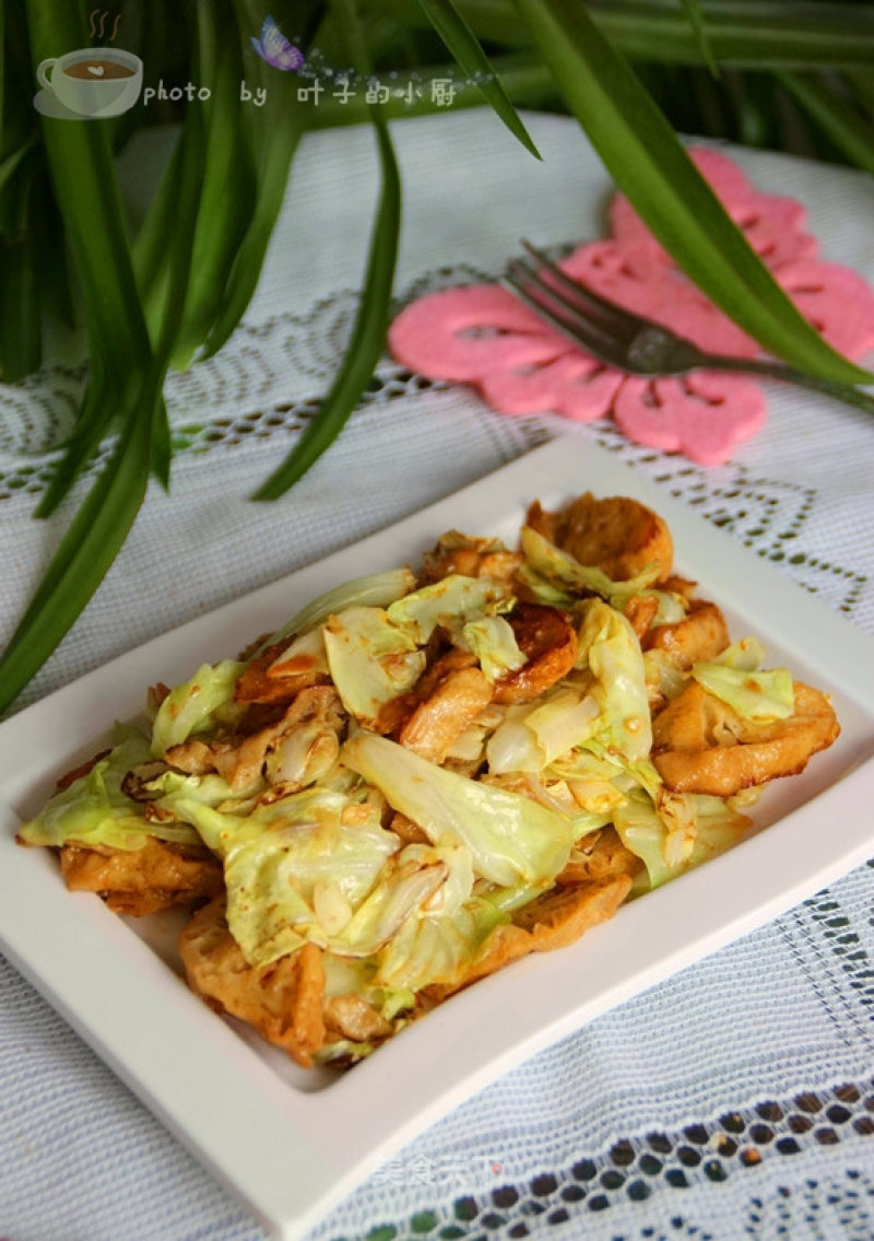 Fried Fried Dough Sticks with Cabbage recipe