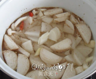 White Radish Mushroom Soup recipe