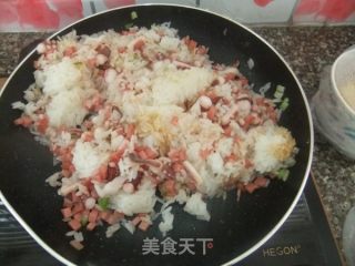 Fried Rice with Squid and Ham recipe