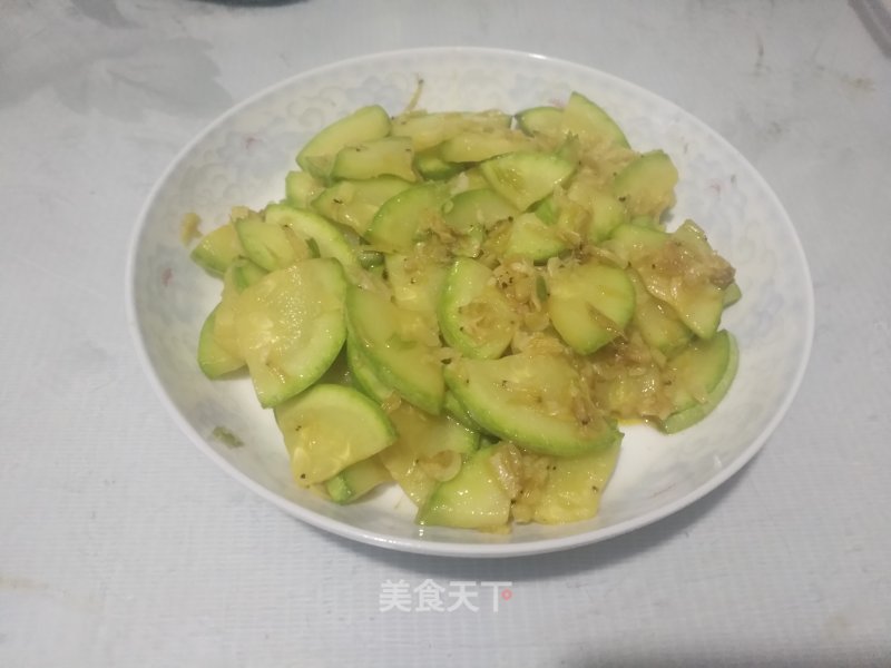 Stir-fried Vegetable Melon with Shrimp Skin recipe