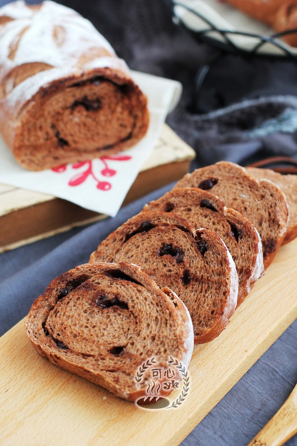 Cocoa Chocolate Cranberry Soft Euro Bun recipe