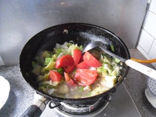 Stir-fried Green Kale with Tomatoes recipe