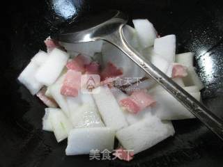 Bamboo Shoots, Dried Vegetables, Bacon, Boiled Winter Melon recipe