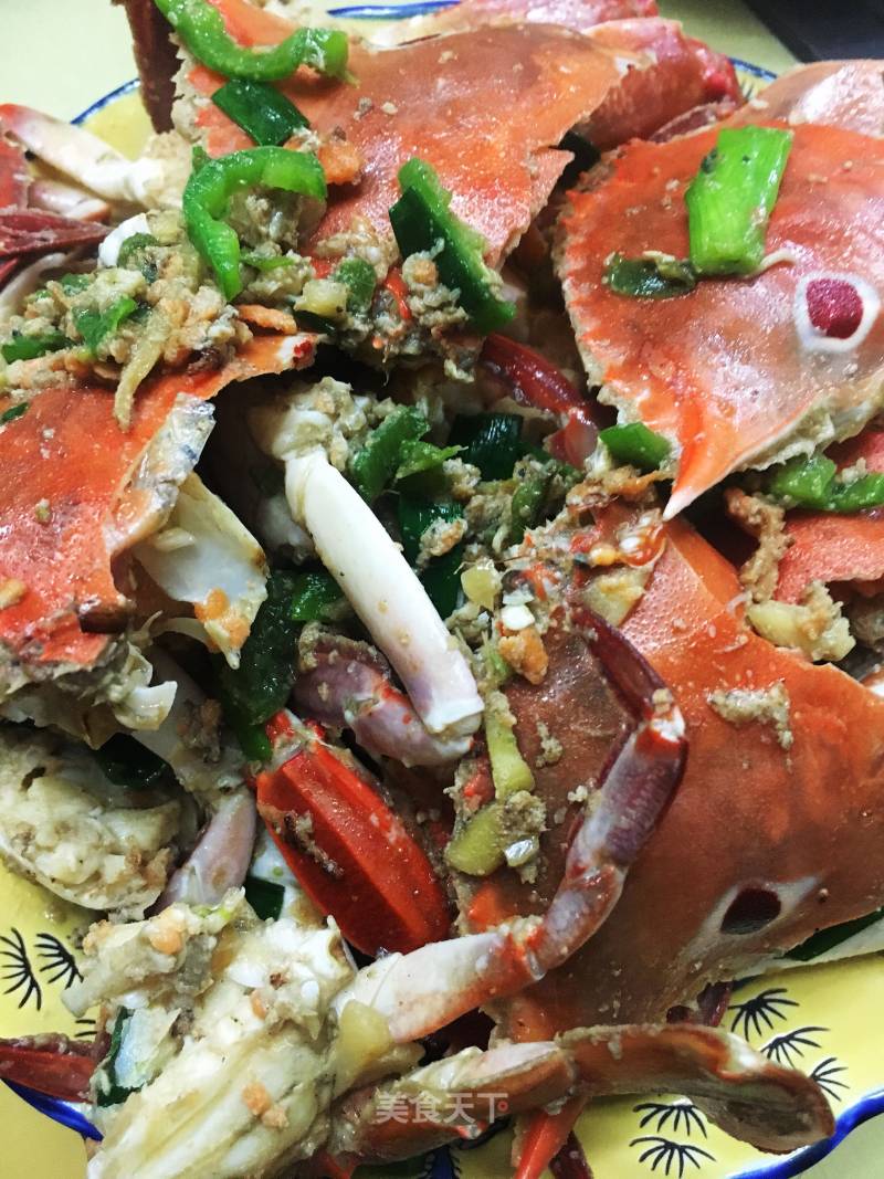Stir-fried Crab with Ginger and Green Onion recipe