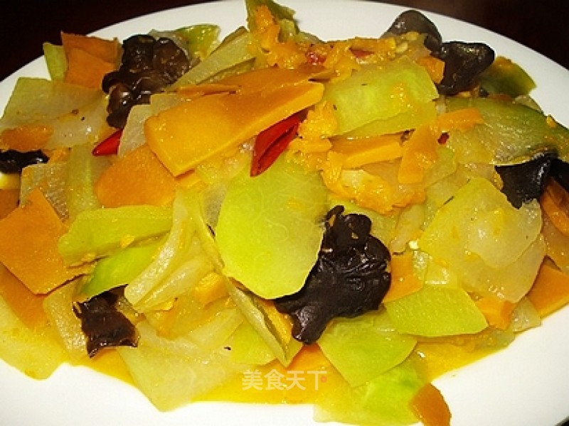 Vegetarian Fried Eastern Pumpkin recipe