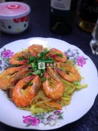 Stir-fried Vermicelli with Laksa and Shrimp recipe