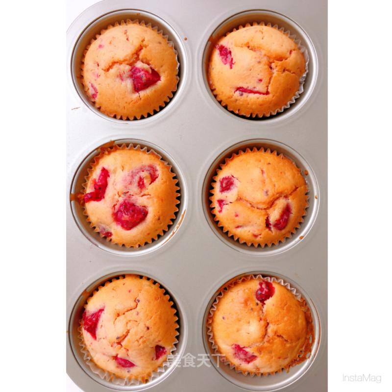 Red Dragon Fruit Banana Muffin recipe