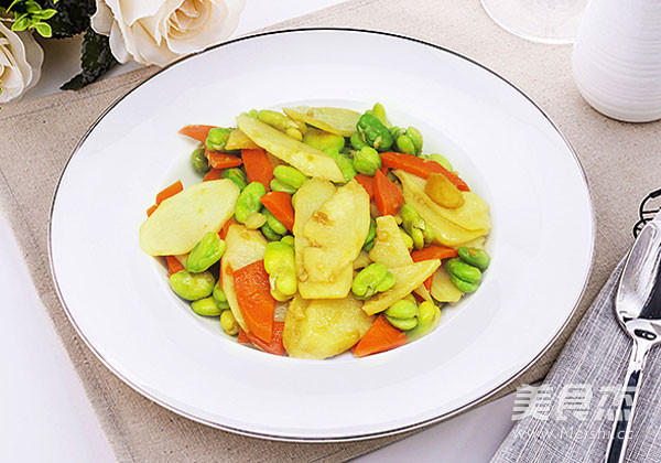 Broad Bean Mixed with Yam recipe