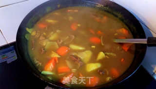 Beef Curry with Rice on Top of Rice recipe