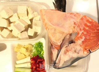 Salmon Milk Tofu Soup recipe