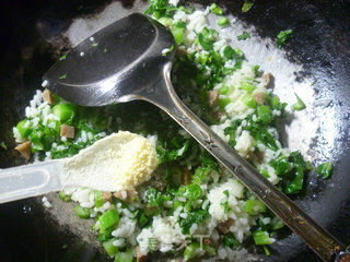 Fried Rice with Beef Balls and Rape recipe