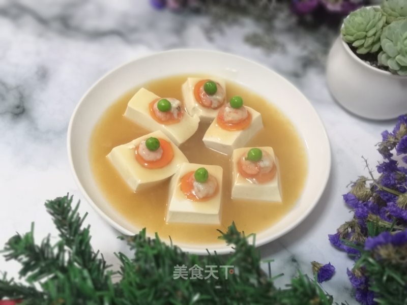 Steamed Shrimp with Soft Tofu recipe